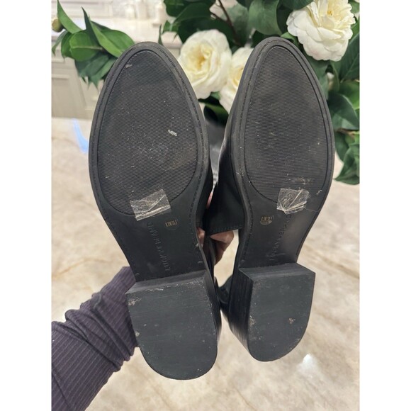 Lucky Brand Giovanna black leather cut-out ankle booties Women’s 8.5m rivets EUC - Picture 7 of 16